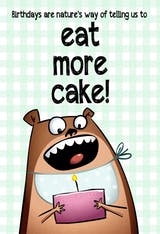 Eat More Cake - Tarjeta De Cumpleaños